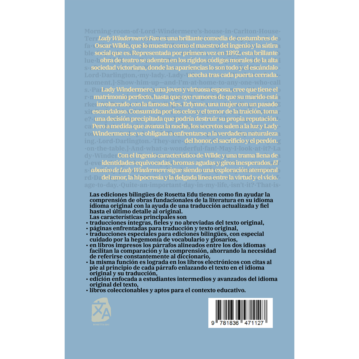 El abanico de Lady Windermere - Lady Windermere’s Fan | Libro en tapa dura bilingüe - Español / Inglés