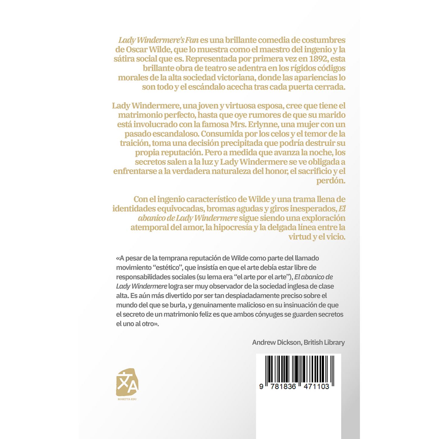 El abanico de Lady Windermere | Libro en tapa dura