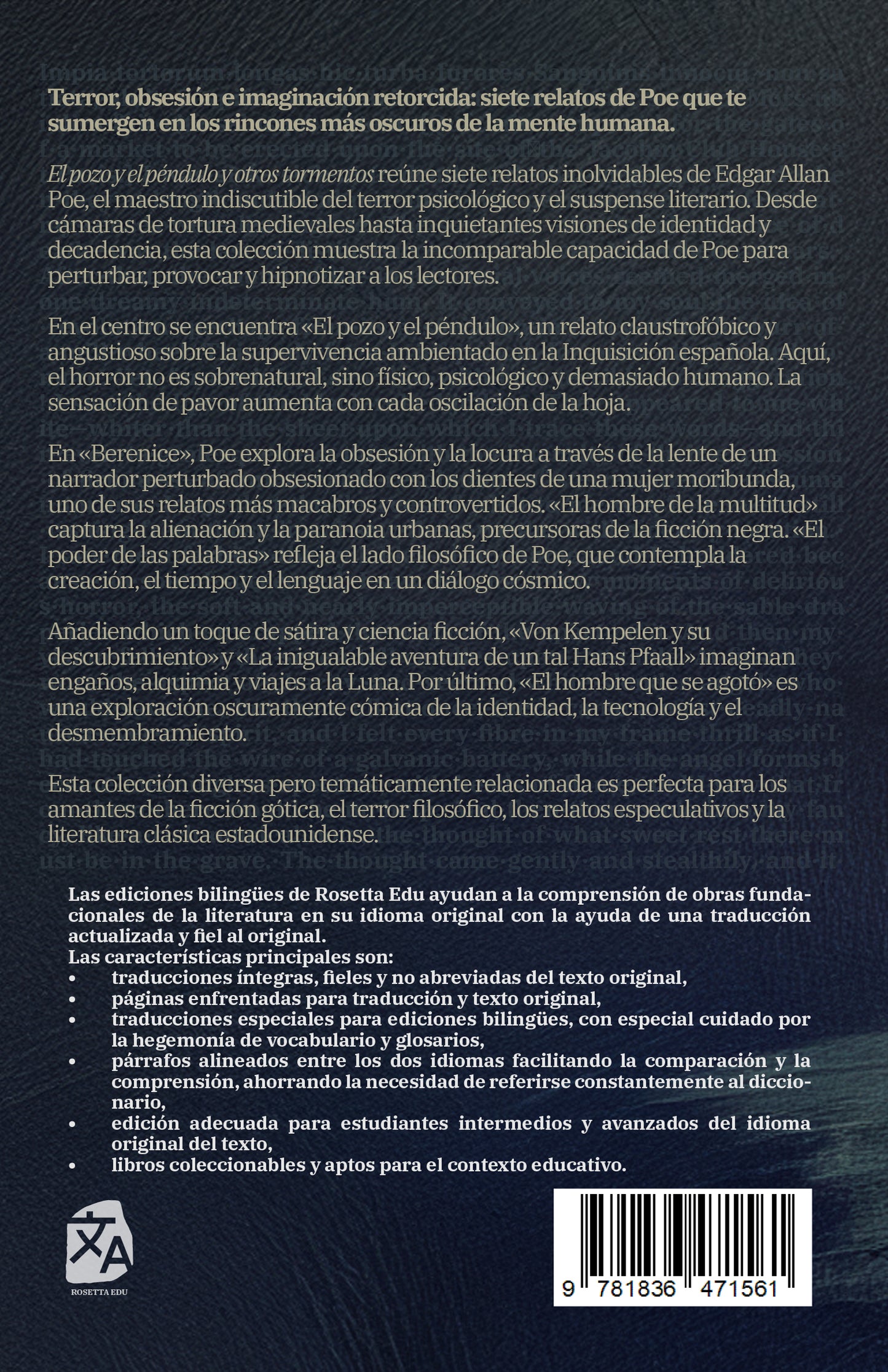 El pozo y el péndulo y otros tormentos - The Pit and the Pendulum and Other Torments | Libro bilingüe - Español / Inglés