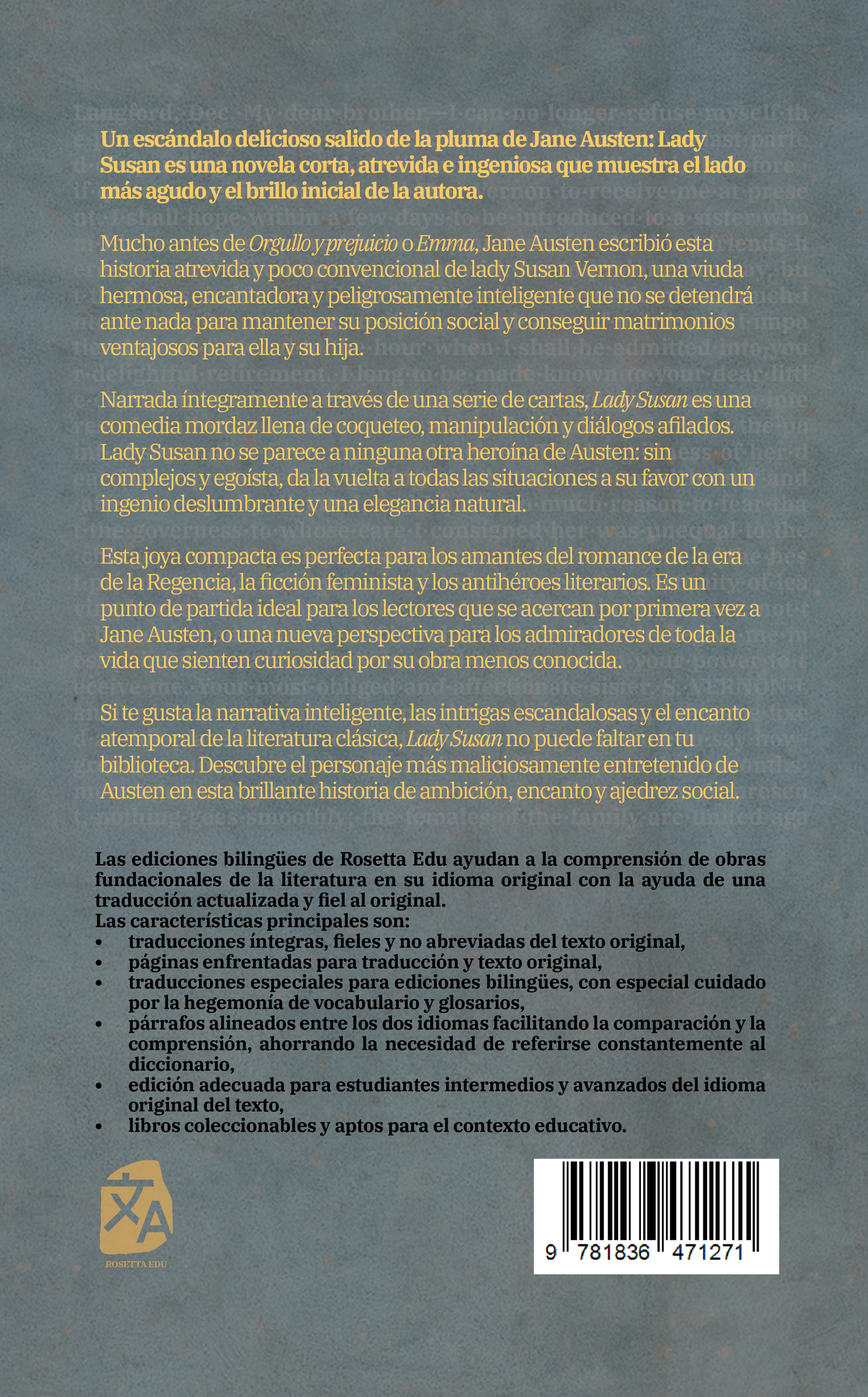 Lady Susan - Lady Susan | Libro en tapa dura bilingüe - Español / Inglés