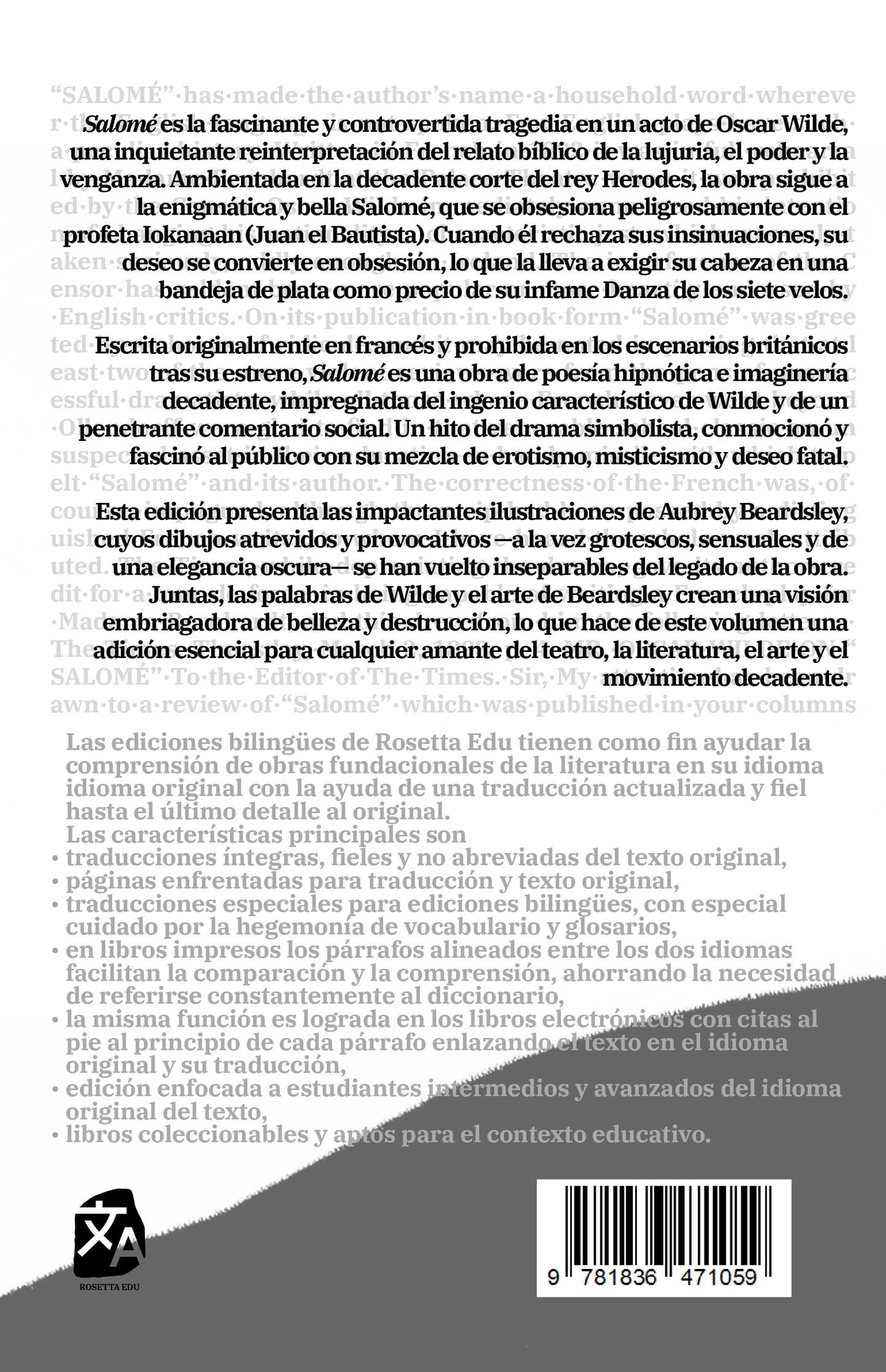 Salomé: Tragedia en un acto - Salomé: A Tragedy in One Act | Libro bilingüe - Español / Inglés