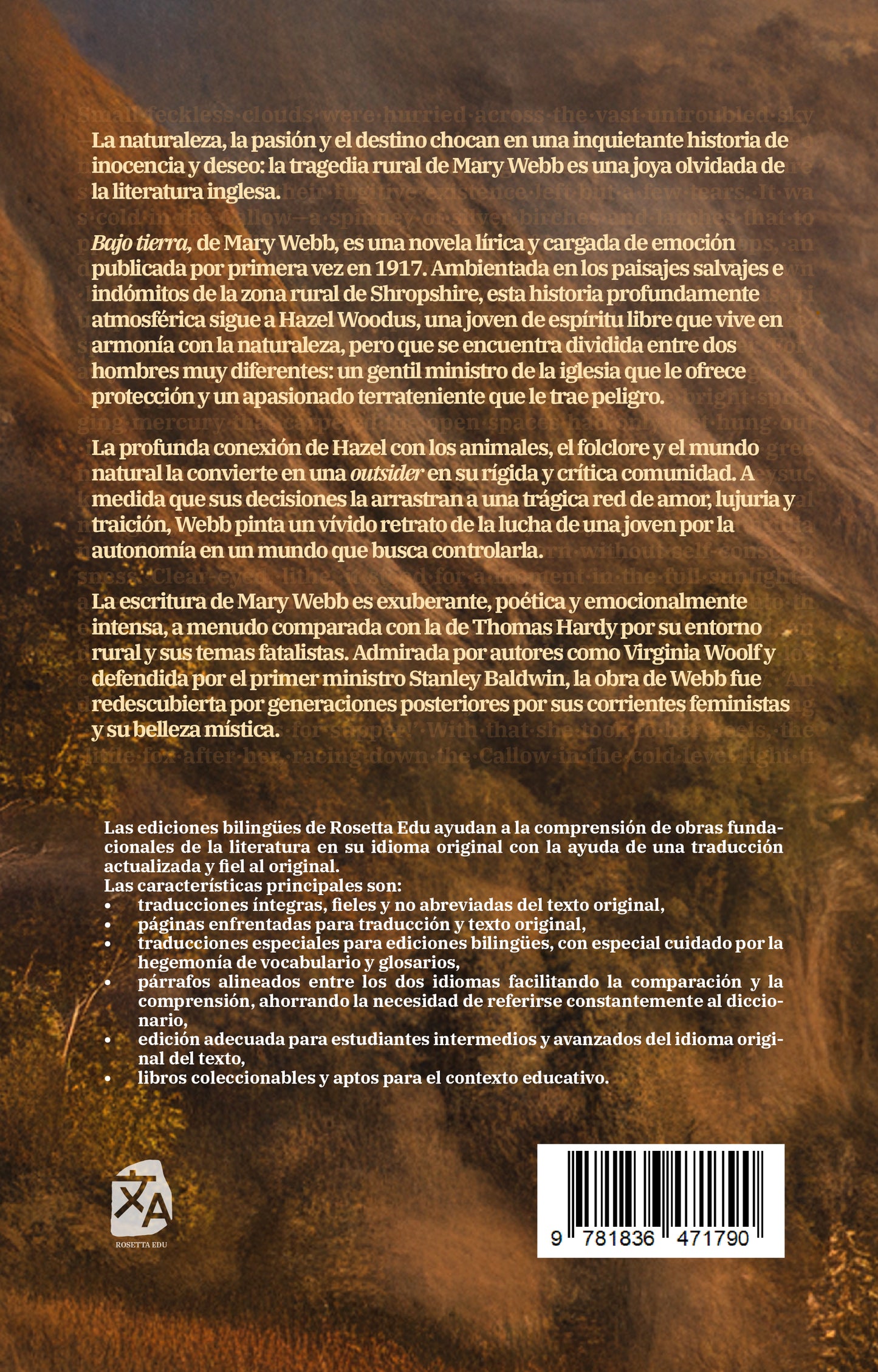 Bajo tierra - Gone to Earth | Libro en tapa dura bilingüe - Español / Inglés