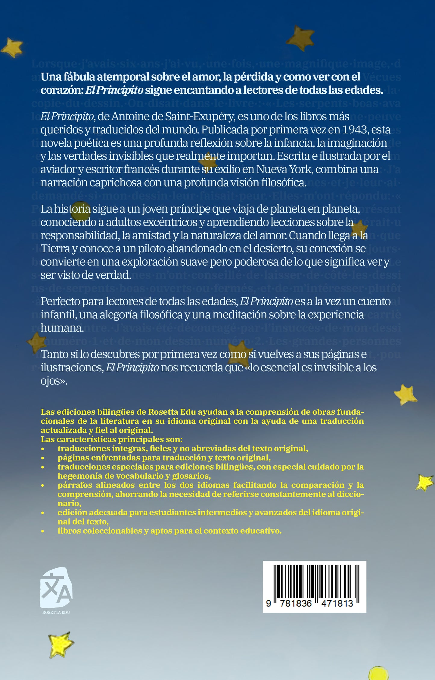 El Principito - Le Petit Prince | Libro en tapa dura bilingüe - Español / Inglés
