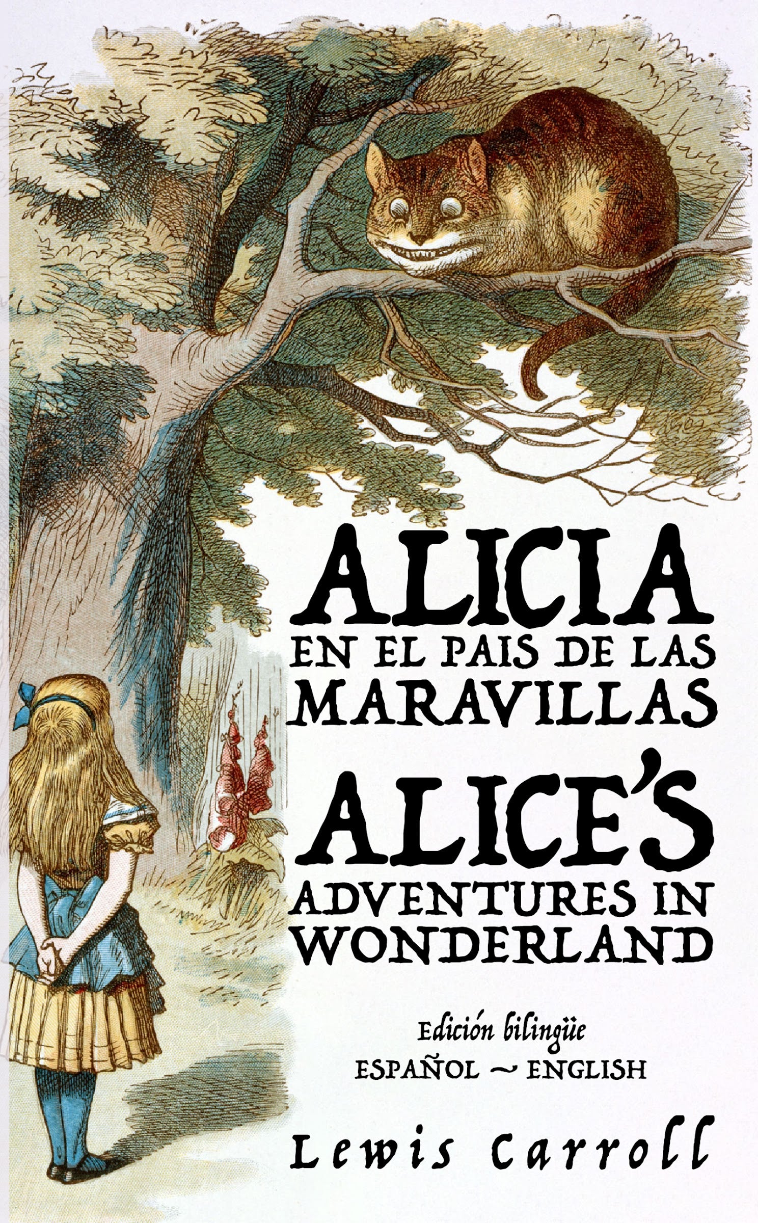 Alicia en el País de las Maravillas, Lewis Carroll - portada edición bilingüe