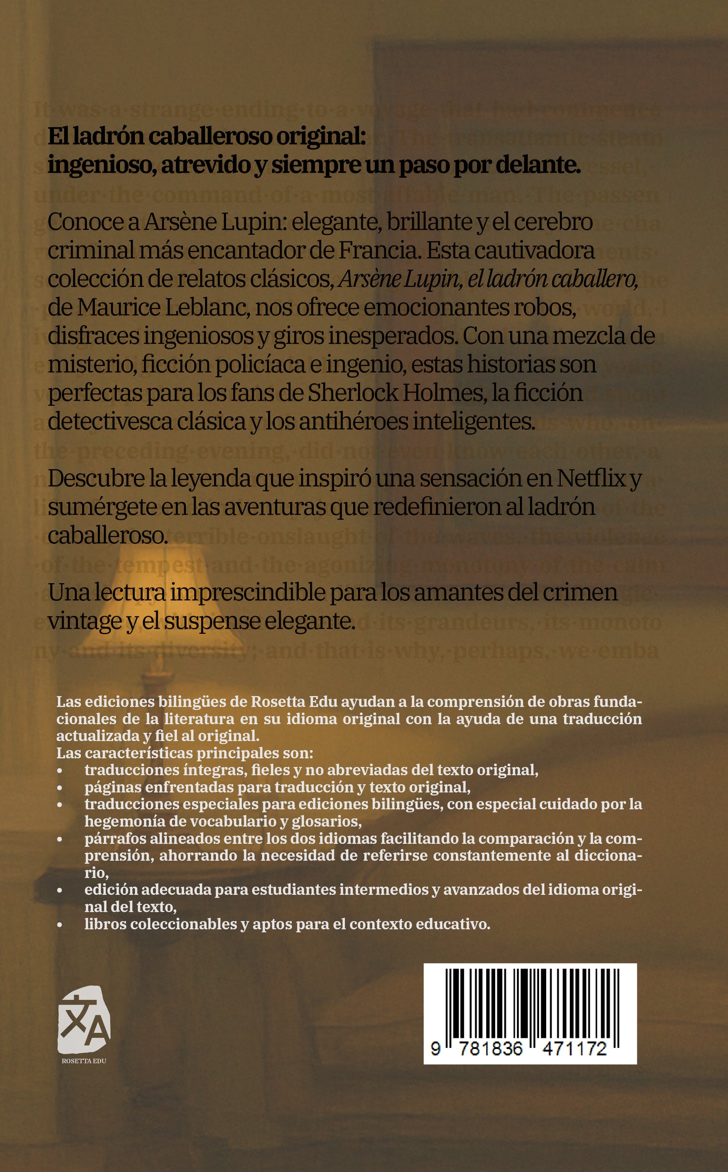 Arsène Lupin, el ladrón caballero - Arsène Lupin, Gentleman Burglar | Libro en tapa dura bilingüe - Español / Inglés