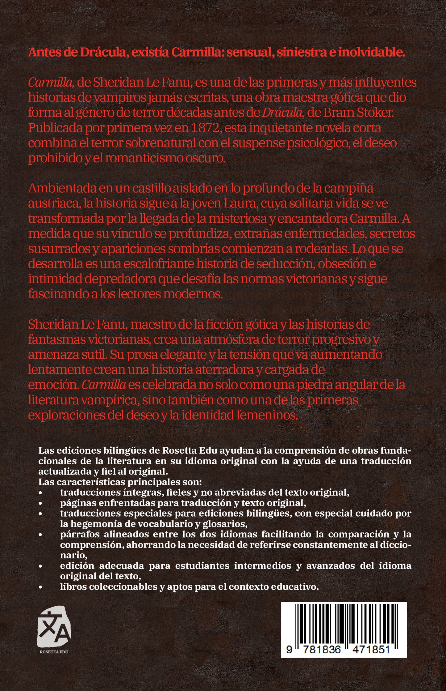 Carmilla - Carmilla | Libro bilingüe - Español / Inglés