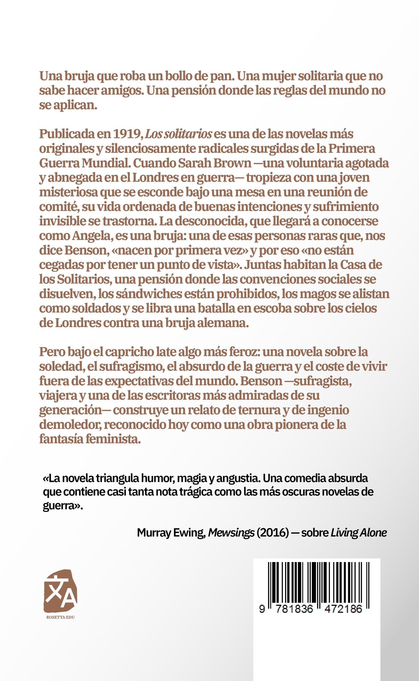 Los solitarios | Libro en tapa dura