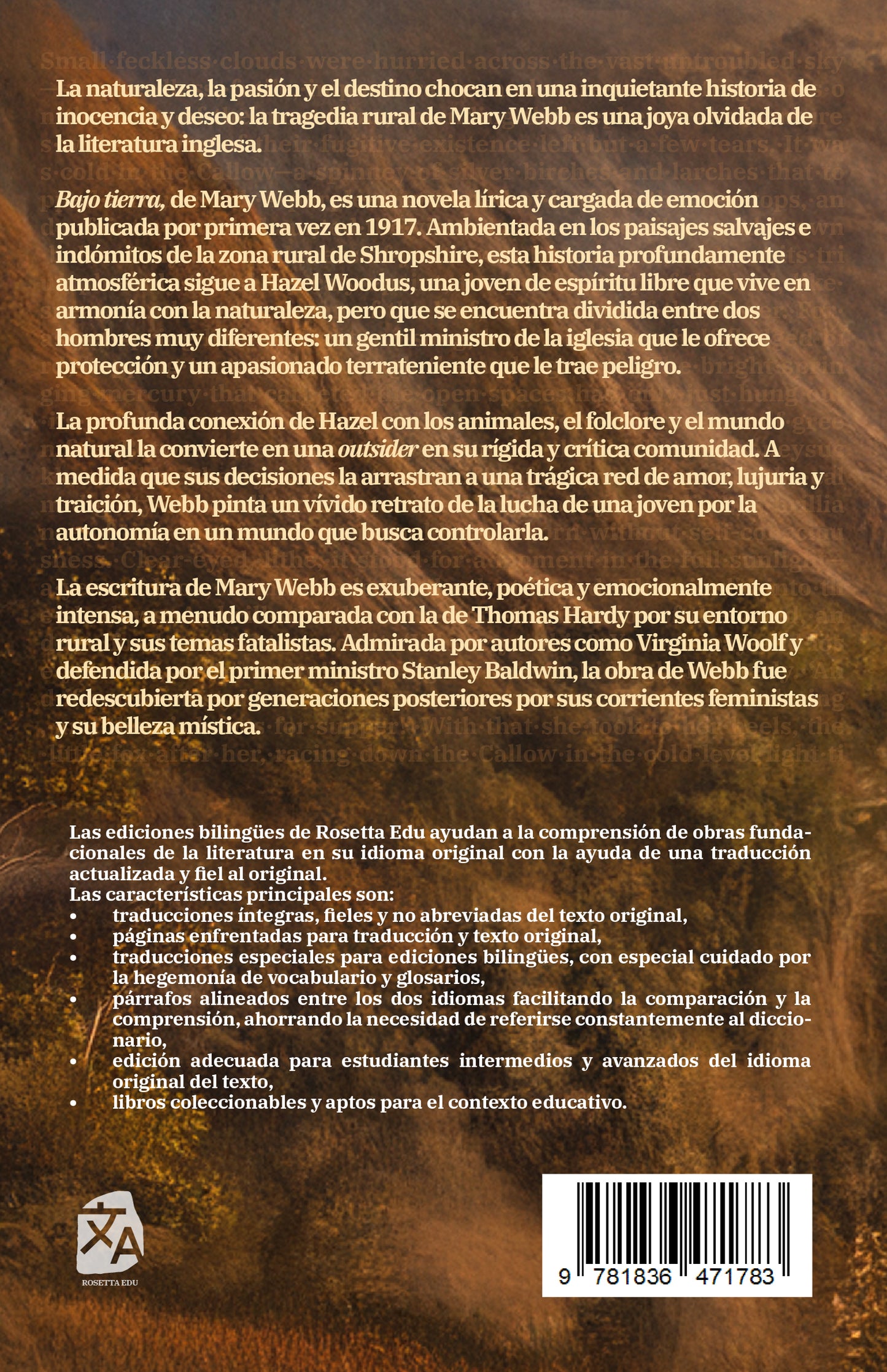 Bajo tierra - Gone to Earth | Libro bilingüe - Español / Inglés