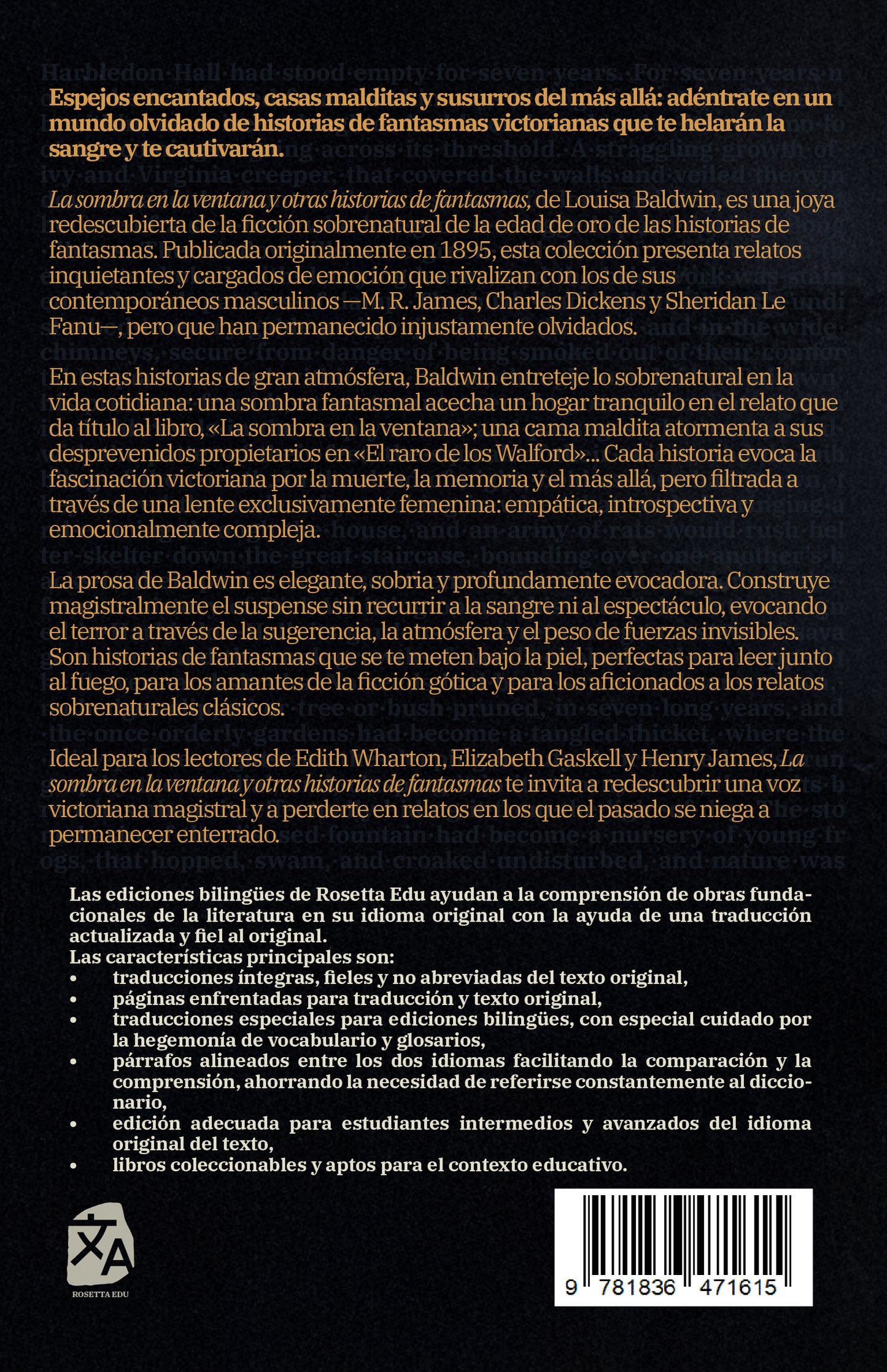 La sombra en la ventana y otras historias de fantasmas - The Shadow on the Blind and Other Ghost Stories | Libro bilingüe - Español / Inglés