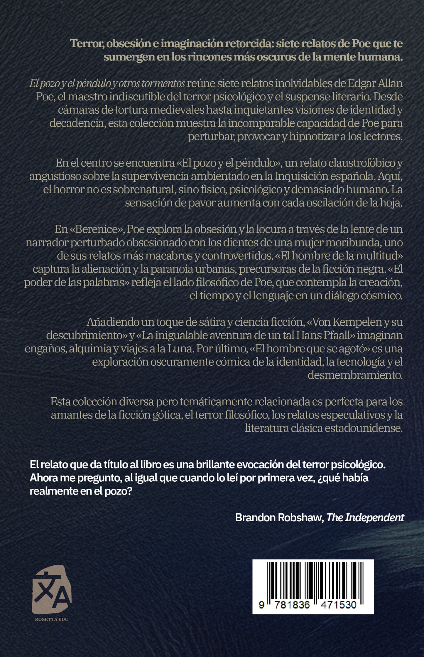 El pozo y el péndulo y otros tormentos | Libro