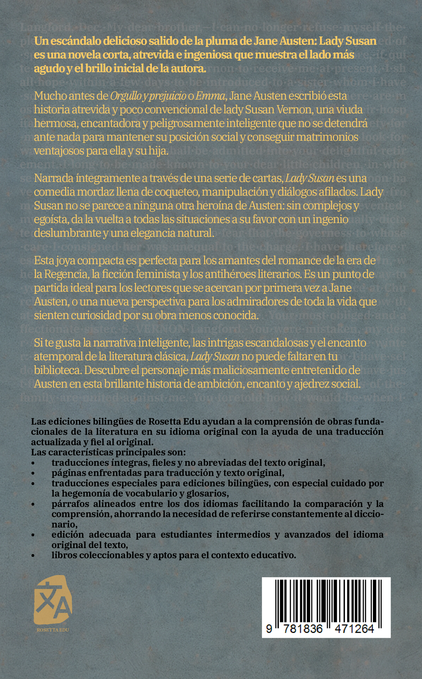 Lady Susan - Lady Susan | Libro bilingüe - Español / Inglés