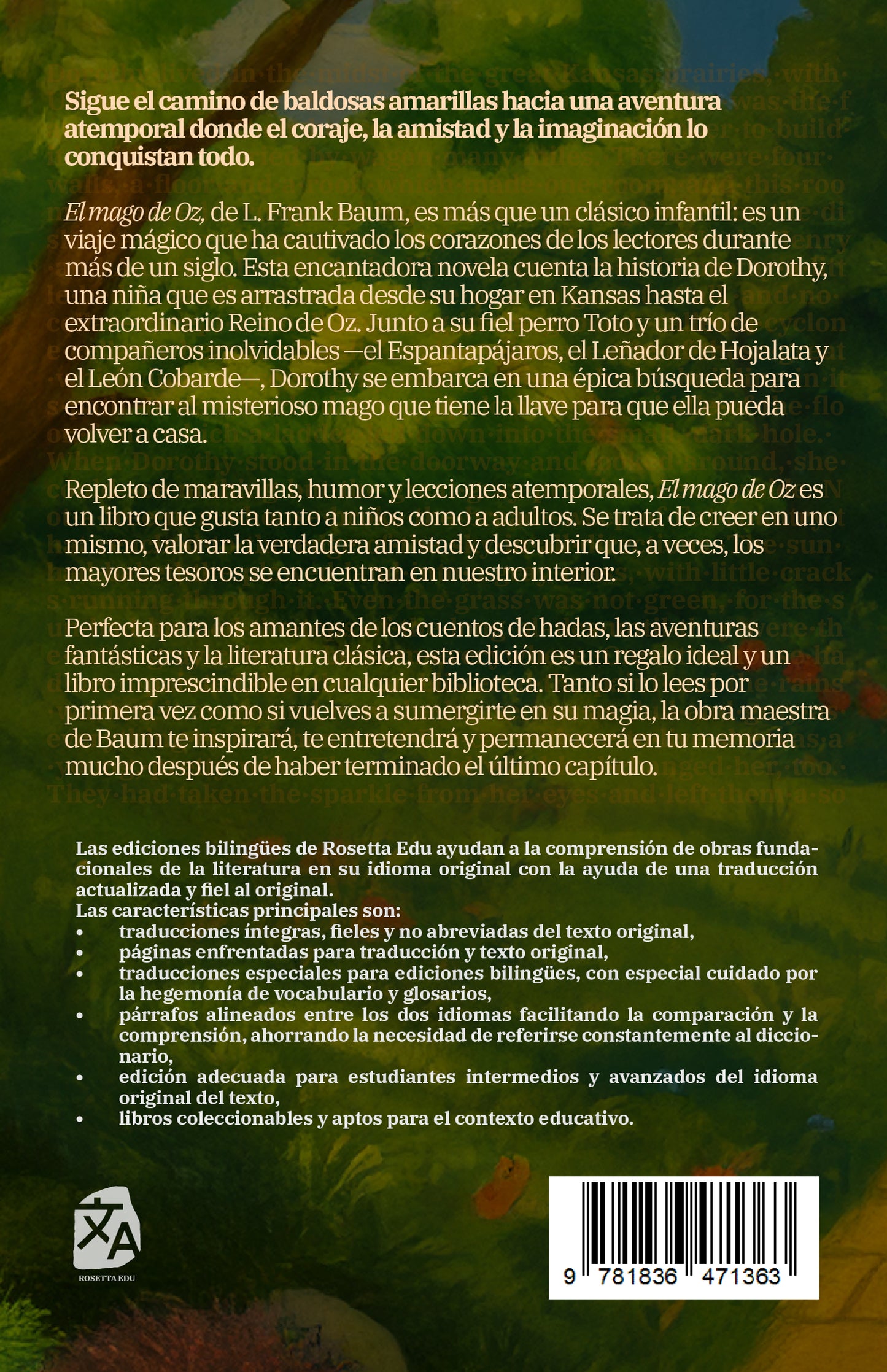 El mago de Oz - The Wonderful Wizard of Oz | Libro bilingüe - Español / Inglés