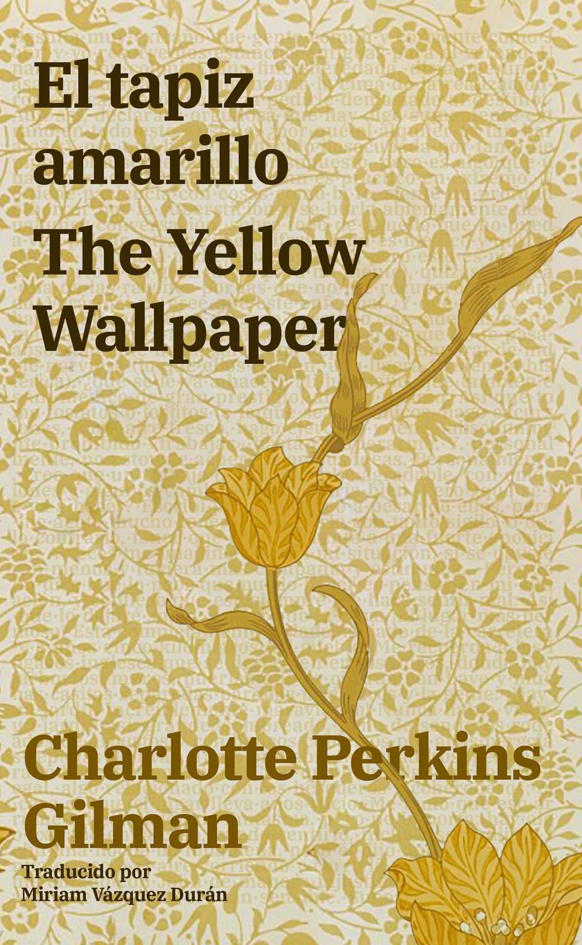 El tapiz amarillo - Charlotte Perkins Gilman - Portada de la edición bilingüe en tapa blanda - Rosetta Edu