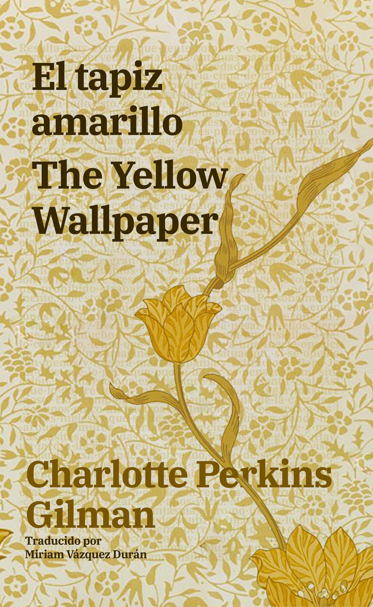 El tapiz amarillo - Charlotte Perkins Gilman - Portada de la edición bilingüe en tapa dura - Rosetta Edu